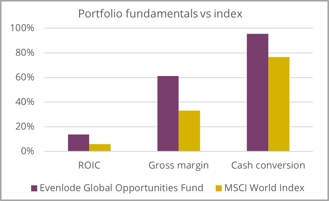 EGO - Portfolio fundamentals vs index